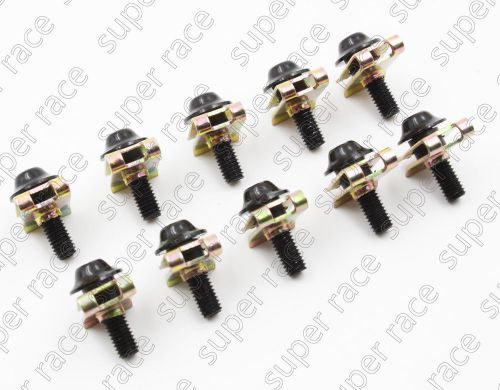 10 pcs useful black fairing bolts m5 5mm spire speed fastener clips spring nuts