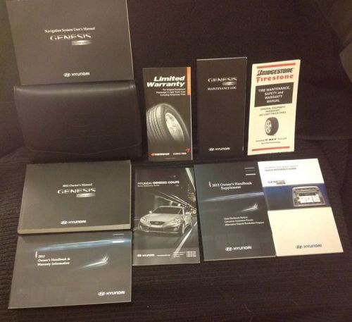 2012 hyundai genesis coupe owner&#039;s manual with case