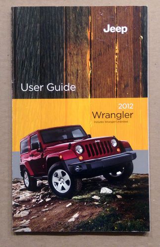 2012 jeep wrangler factory user guide owner&#039;s manual book *oem* unlimited