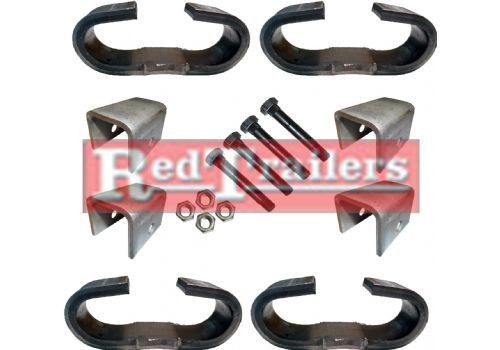 Redtrailers single axle slipper spring hanger kit #23009