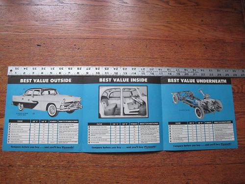 1956 plymouth belvedere, suburban dealers brochure literature advertising poster