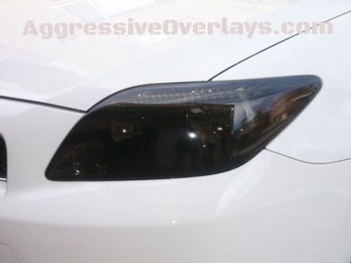 05 - 10 scion tc smoke head light smoked vinyl overlays precut tint cover