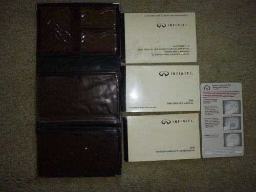 2000 infiniti qx4 owner&#039;s manual &amp; supplements set in storage case