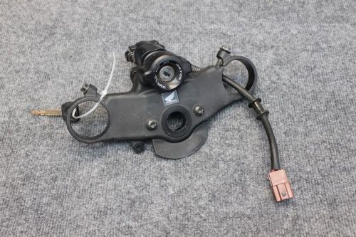 2008 cbr 600rr 600 rr upper triple clamp tree and ignition switch w/ key 07-12