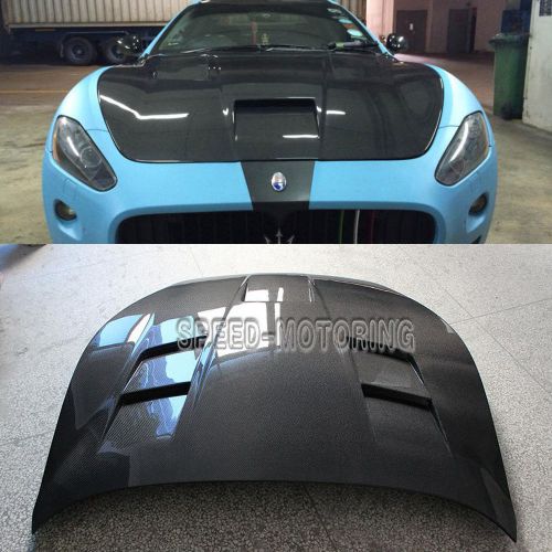 Carbon fiber front engine hood cover frame fit for maserati granturismo 2d 08-13