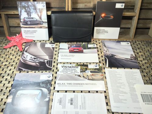 2014 bmw 320i 328d 328i 335i xdrive wagon owners manual + navigation book (mint)