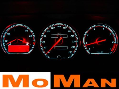 Volkswagen corrado glow gauges plasma dials tacho glow dash shift mph kmh vw