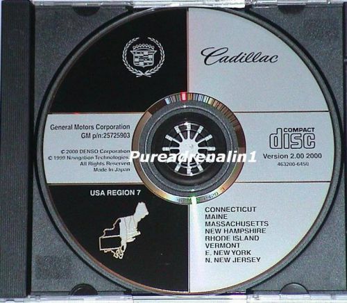 2001 cadillac deville dts navigation map cd 7 new england 2.00 nh ri vt ct ma me