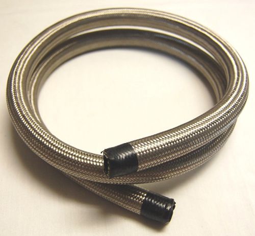 Steel braided flex line hose 1/2&#034; id x 10&#039; long spectre 39510 oil water line