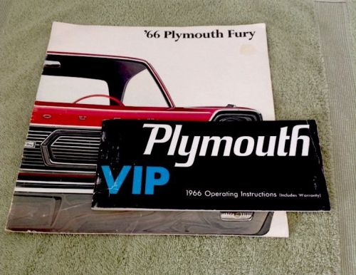 Plymouth 1966 fury owner&#039;s manual + fury 1966 car guide in color