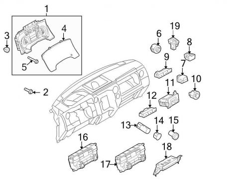 Ford oem instrument cluster cl3z10849ca image 1