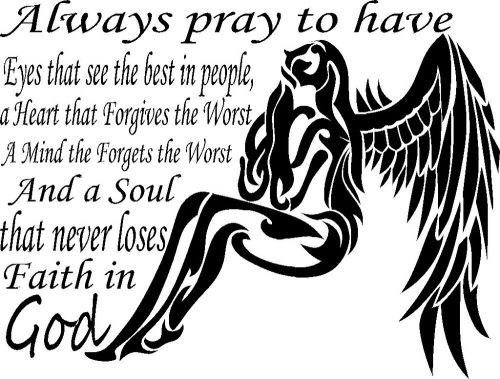 Tribal angel inspirational quote small vinyl decal sticker car truck wall decor