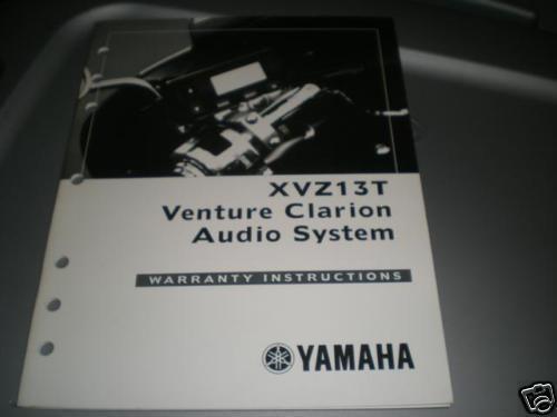 Yamaha technical orientation manual xvz1300 clarion