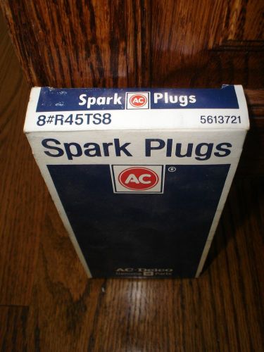 Ac delco  r45ts8 spark plugs new old stock original box set of (8)