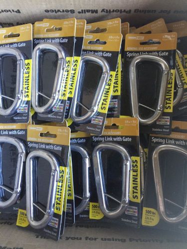 Box of 50 - spring link with gate - 316 stainless steel carabiners