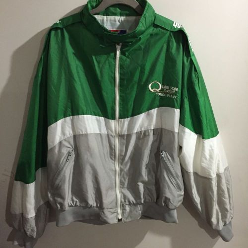 Vtg quaker state racing jacket swingster congo plant usa men xxl quilted lining