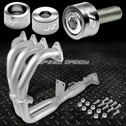 J2 for bb6 base ceramic coated exhaust manifold header+silver washer cup bolt