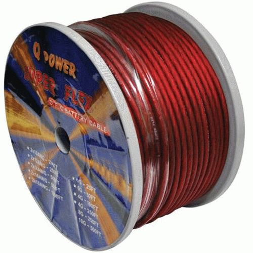 New q power 8gared 8ga power cable red 250 foot