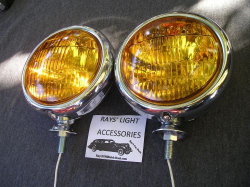 New pair of small amber vintage style fog lights in 6-volts !