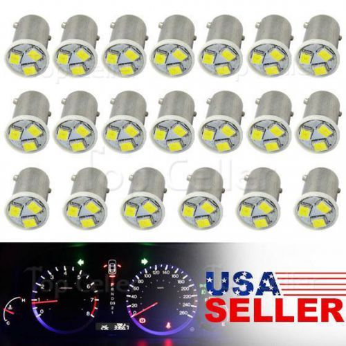 20pcs white 1895 ba9s instrument panel cluster gauges clock ash tray light bulb