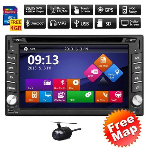 6.2&#034; touch screen double 2 din car stereo dvd/cd player with radio ipod gps+cam