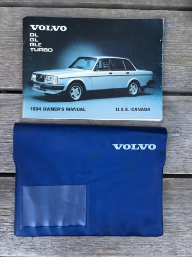 1985 volvo 240 244 245 owners manual dl gl gle turbo usa canada with folder