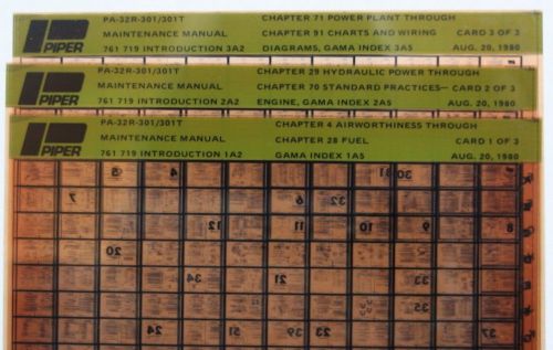 Piper pa-32r-301/301t maintenance manual microfiche