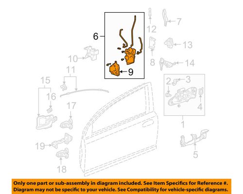 Honda oem 02-05 civic front door-door lock kit 72150s5sg01