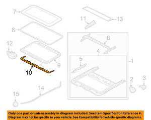 Nissan oem-sunroof wind deflector 912803ja0a