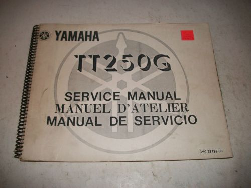 1980 yamaha tt250g  motorcycle service manual oem