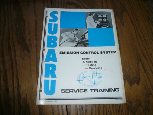 1980 subaru emission control system theory operation testing - service training