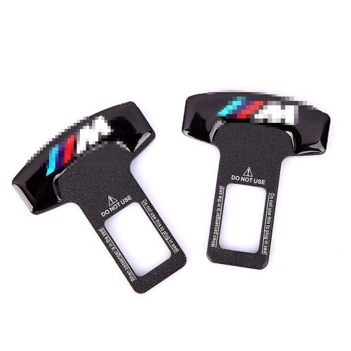 2pcs seat belt control buckle clasp insert plug eliminate stop alarm for bmw