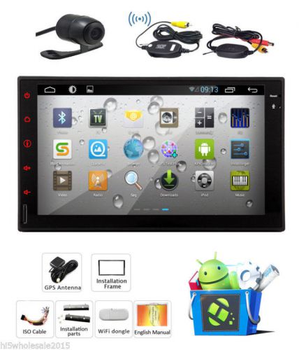 7&#034; android 4.4 kitkat 2 din car pc tablet wifi-3g gps stereo radio quad-core+cam