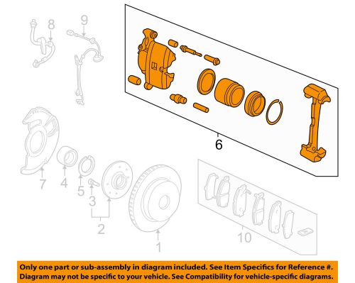 Honda oem 91-00 civic front brake-caliper 06453sr3506rm