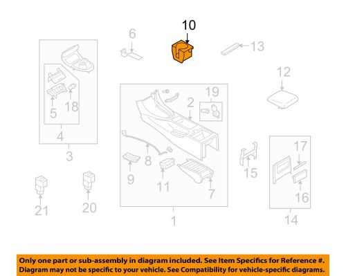 Infiniti nissan oem 2009 g37 console-tray 969a1ju60a