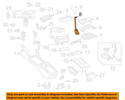 Lexus toyota oem 01-03 ls430 console-shift lever 3305550060