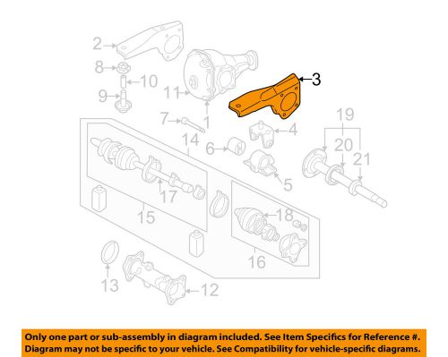 Carrier front axles-differential carrier mount bracket left mn103395