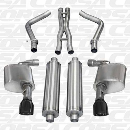 Corsa 12-13 dodge charger srt-8 6.4l v8 black xtreme cat-back exhaust