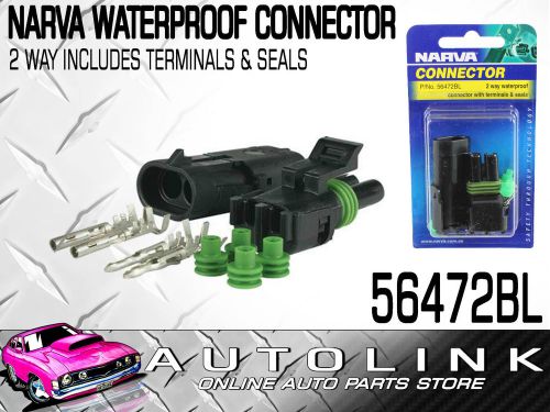 Narva waterproof connector 2 way 20 amp with terminals &amp; seals x1