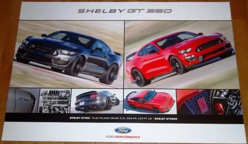 New 2016 ford mustang cobra shelby gt350 gt350r 24&#034; x 36&#034; dealer only poster!