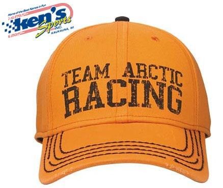 Arctic cat black orange team arctic racing fitted ball cap hat 5243-097, -098