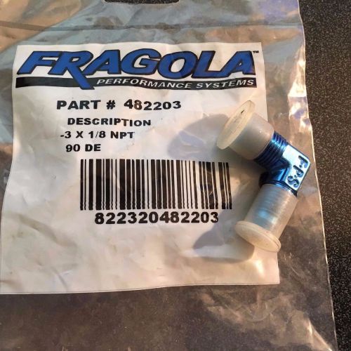 Fragnola performance systems 90 deg -3 an to male 1/8&#034; npt  pn 482203