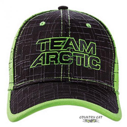 Arctic cat team arctic squares cap embroidered logos - black &amp; green - 5259-865