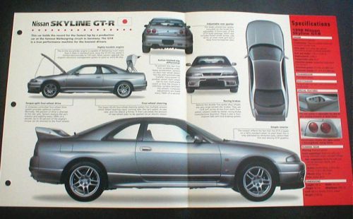 1998 nissan skyline gt-r coupe unique imp brochure