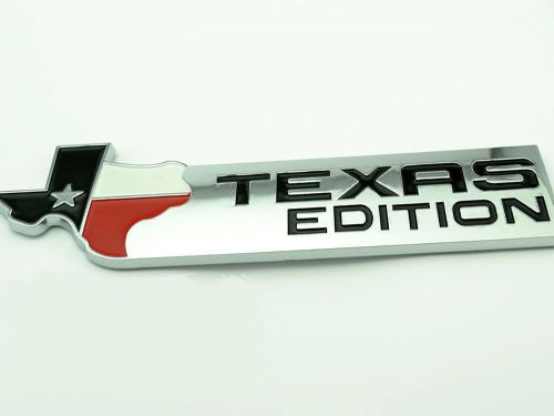 Texas edition side wing chrome badge emblem 3d sticker