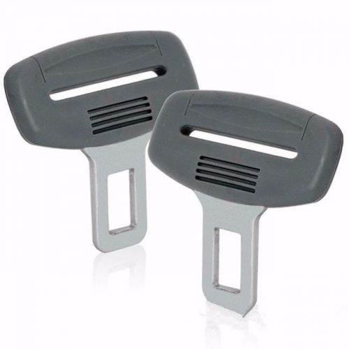 2pcs gray seat belt gray control buckles insert plug stop alarm for mitsubishi