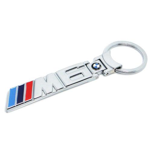 Pendant keychain key chain ring chrome f m6 6 series e63 e64 m6 tech ///m6 ///m