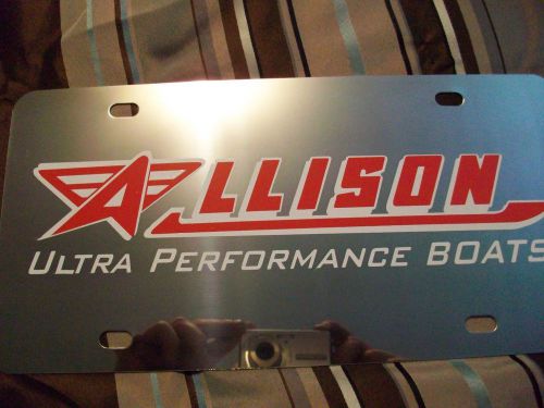 Allison boat license plate