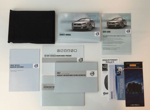 2012 volvo c70 owners manual set with case, quick start guide, excellent!