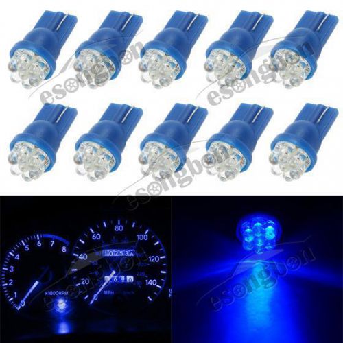 10x blue t10 hole 7-smd panel gauge cluster dash led light bulbs 194 168 921